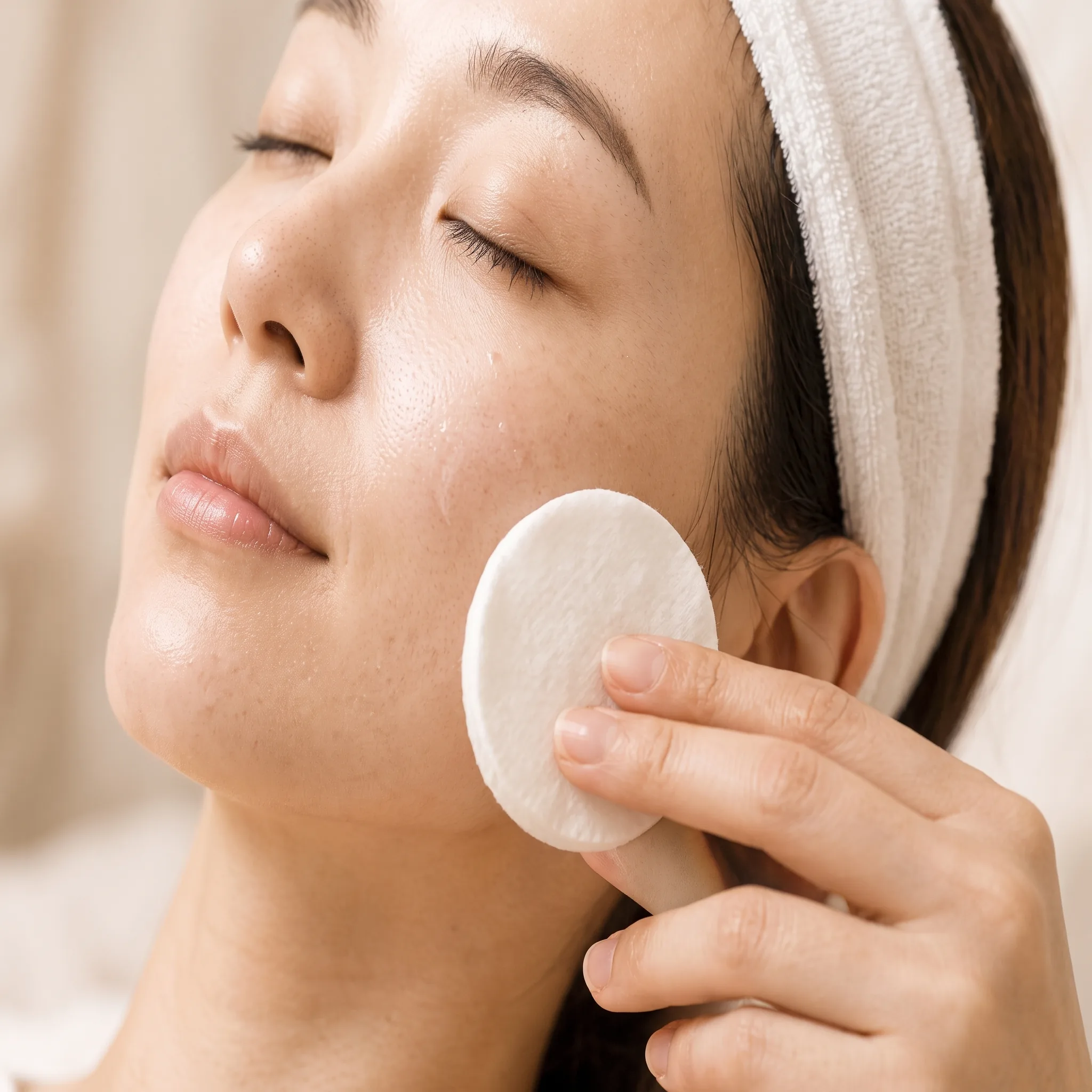 Wipe off with the
Melikey Cleansing Pad